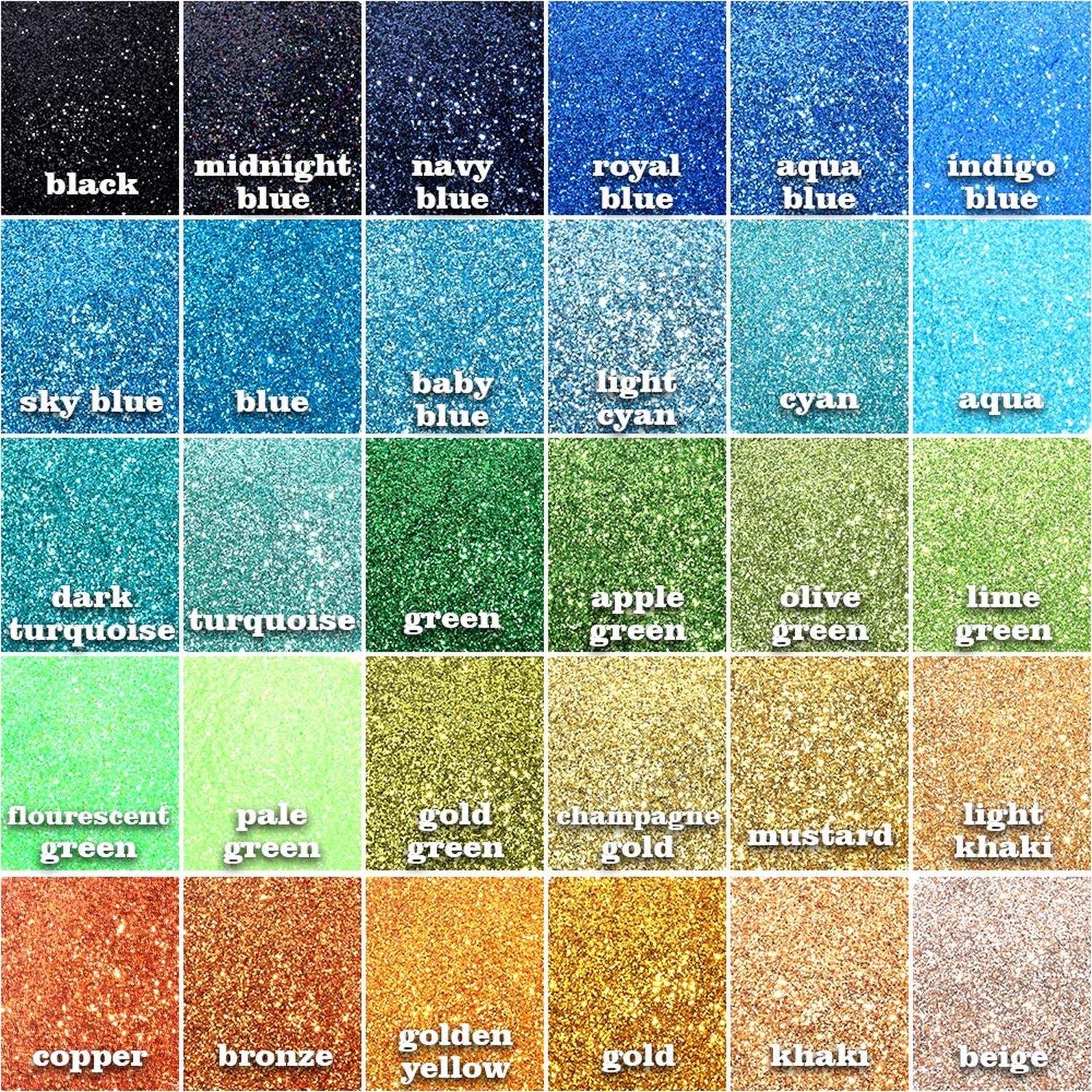 Fine Glitter, YGDZ 300g 60 Colors Extra Fine Craft Resin Glitter Packs, for T…