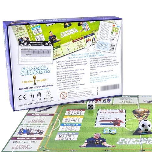 SanDim Creations Football Champions Board Game – Family 7.5 x 10 x 0.1 inches