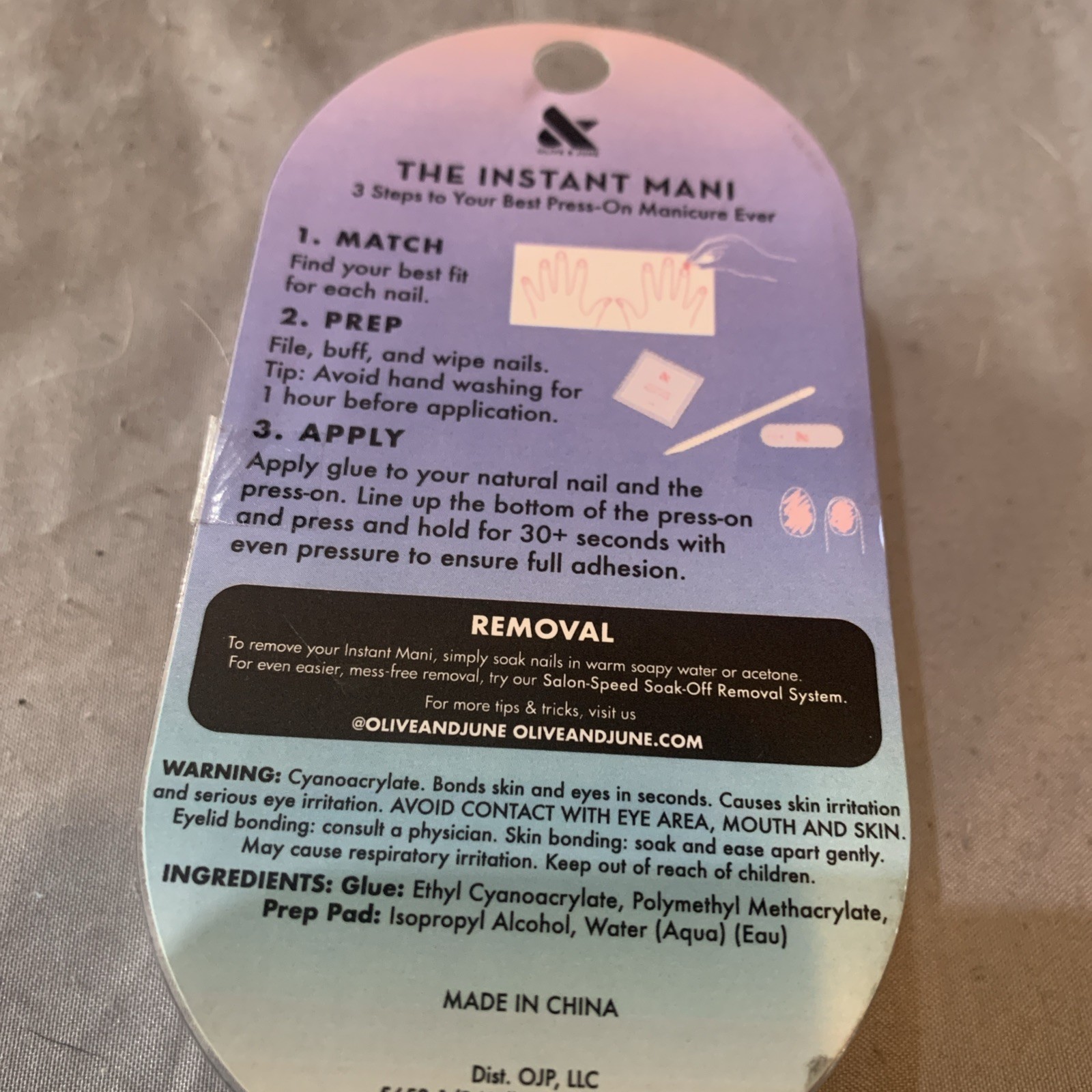 Olive & June Instant Mani Maximalist Short Round Press-On Nails Extra Short Turq
