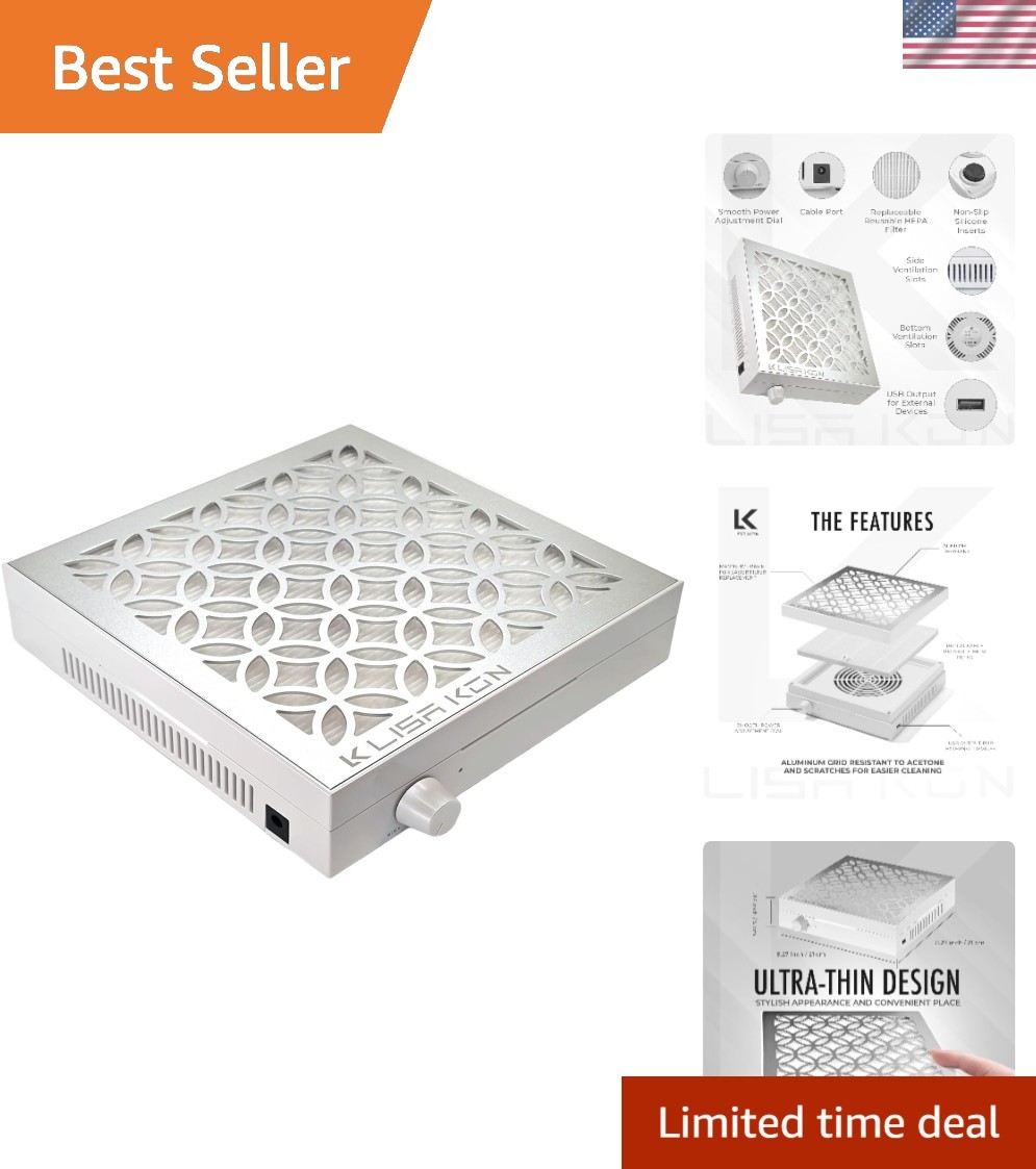 Versatile Nail Dust Collector: Ideal for Salons & Home Use, Quiet Operation