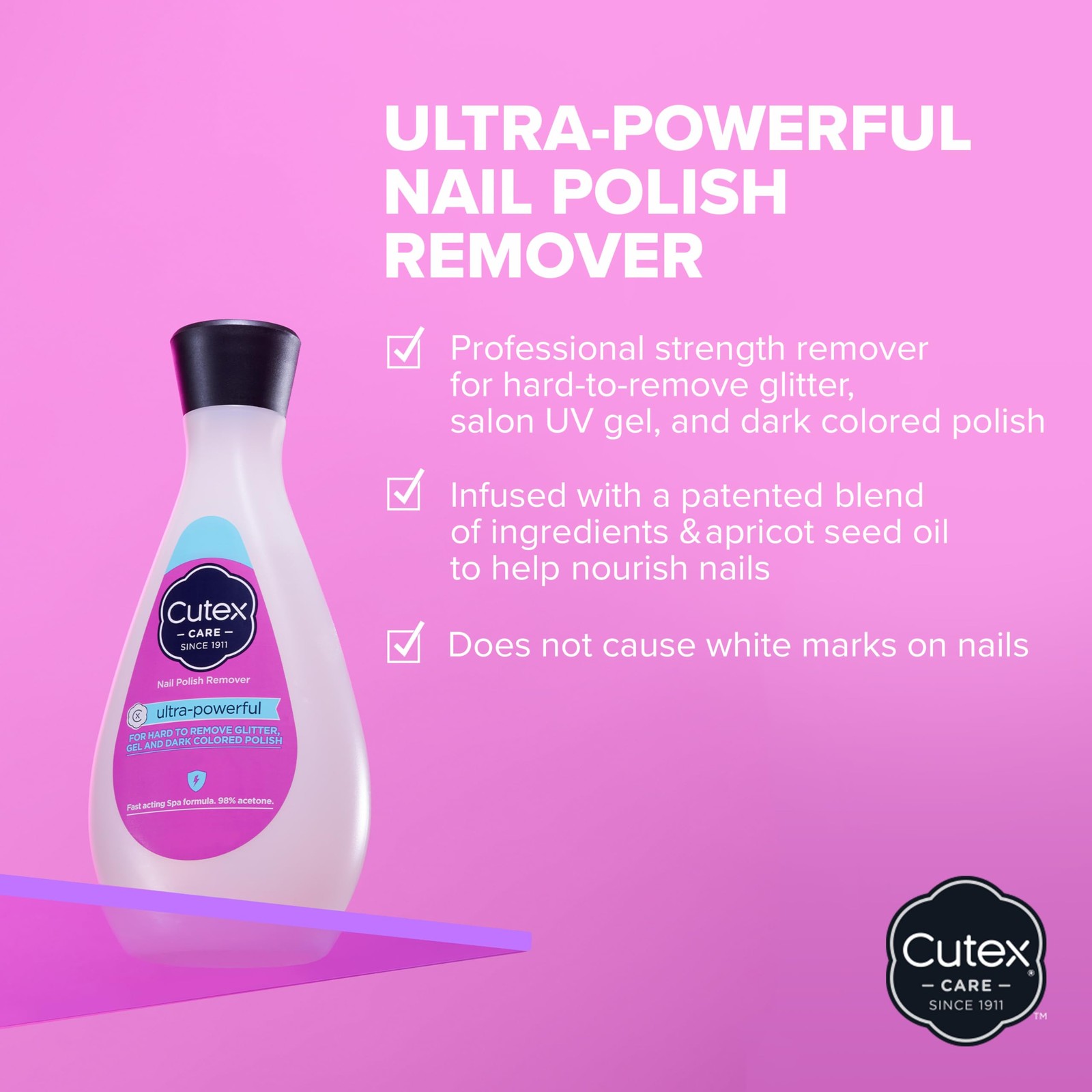 Cutex Gel Nail Polish Remover, 6.76 Fl Oz (Pack of 1), Cucumber Fragrance