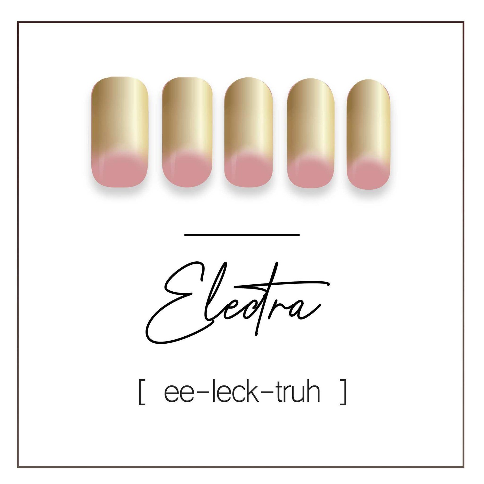Siara Martin Beauty Elite UV Gel Nail Wraps Electra Gold Pink Ombre Manicure