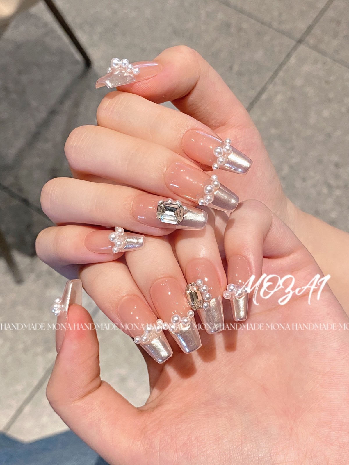 GAOCHAO handmade press on nails Dreamy Princess small