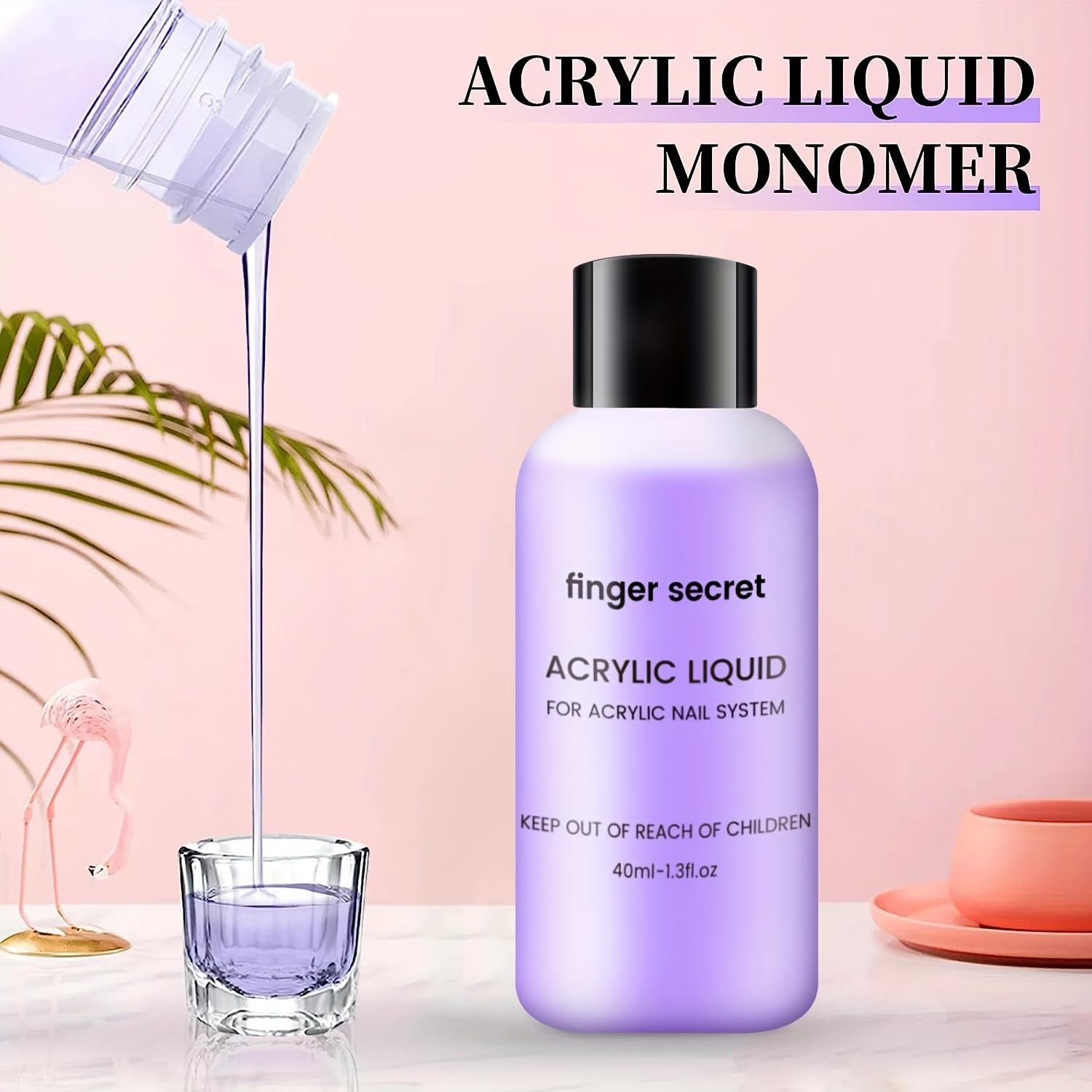finger secret Basic Acrylic Nail Kit,Acrylic Powder and Liquid Multicolor-A2