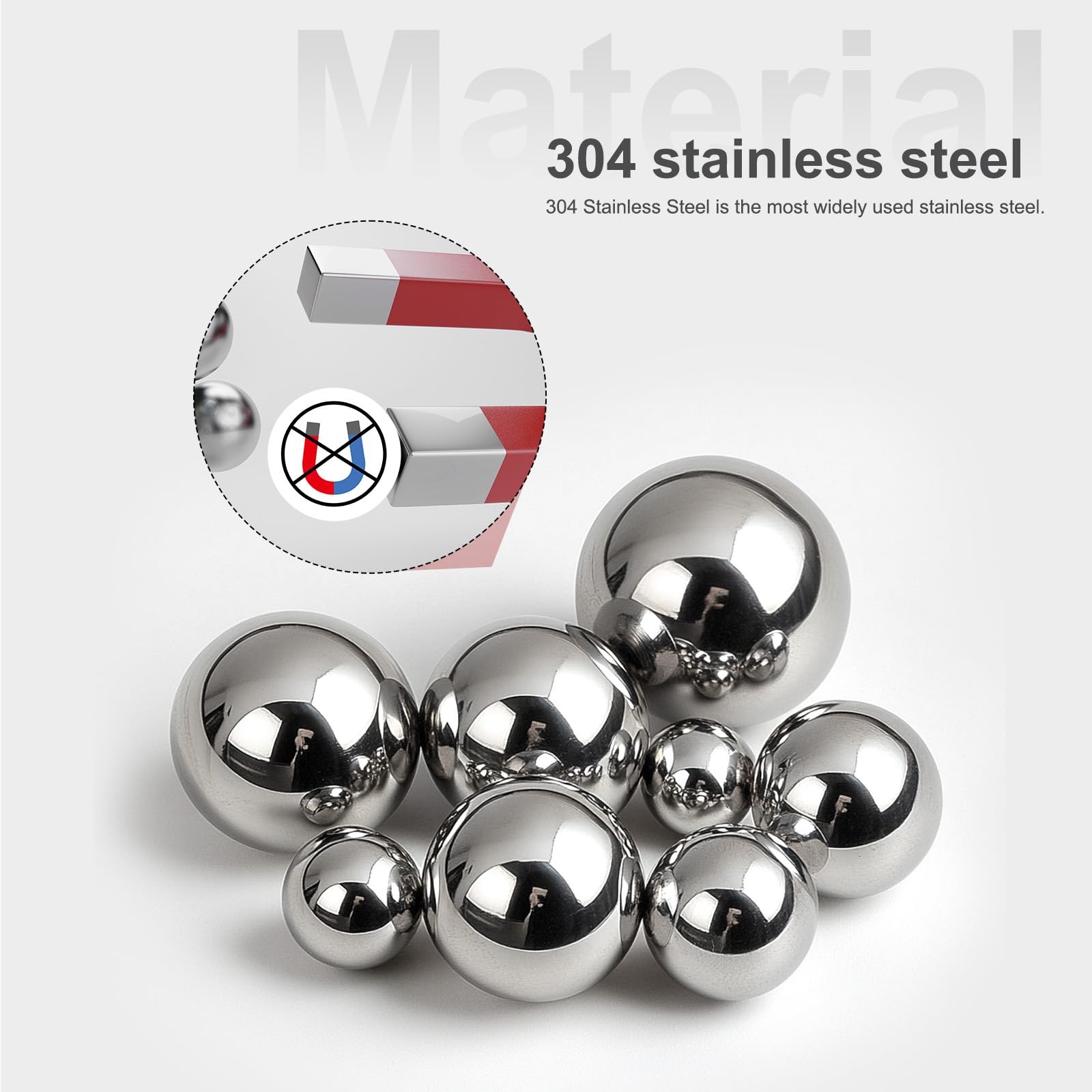 10pcs 15mm Bearing Balls 304 Stainless Steel G100 Precision Balls，15mm/apr.0….