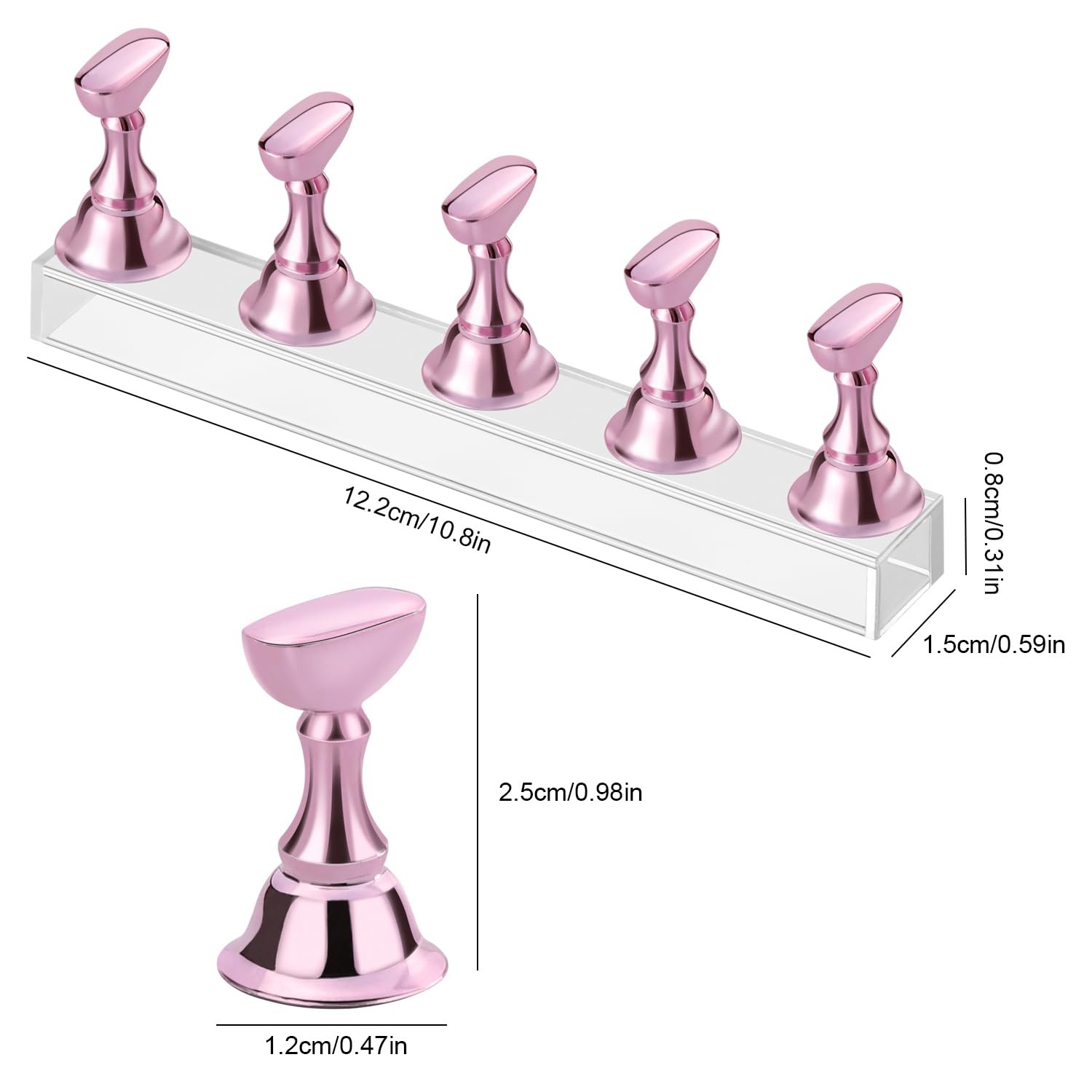 Nail Stand Acrylic Nail Art Display Stand Practice Nail Holder for Painting Nail
