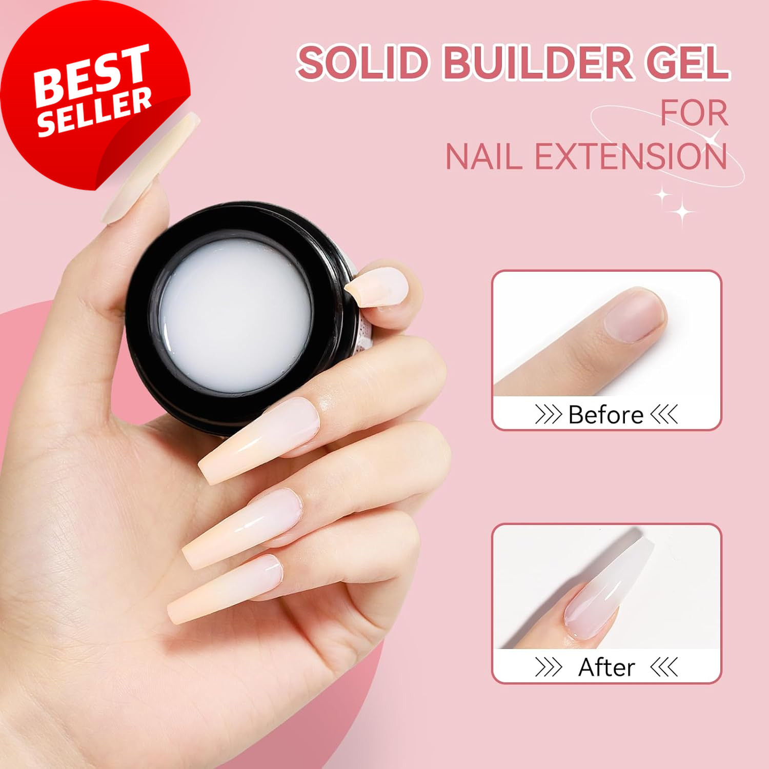 3D Nail Art Gel Clear & White Solid Builder Gel Carving,Decoration,DIY Manicure
