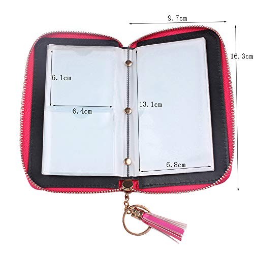 24 Slots Nail Stamping Plate Holder Case Round Square Lase Rainbow Rose Red