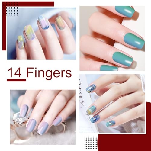 Nail Polish Strips – 20 Sheets Stickers, Full Wraps With File, Self Rainbow