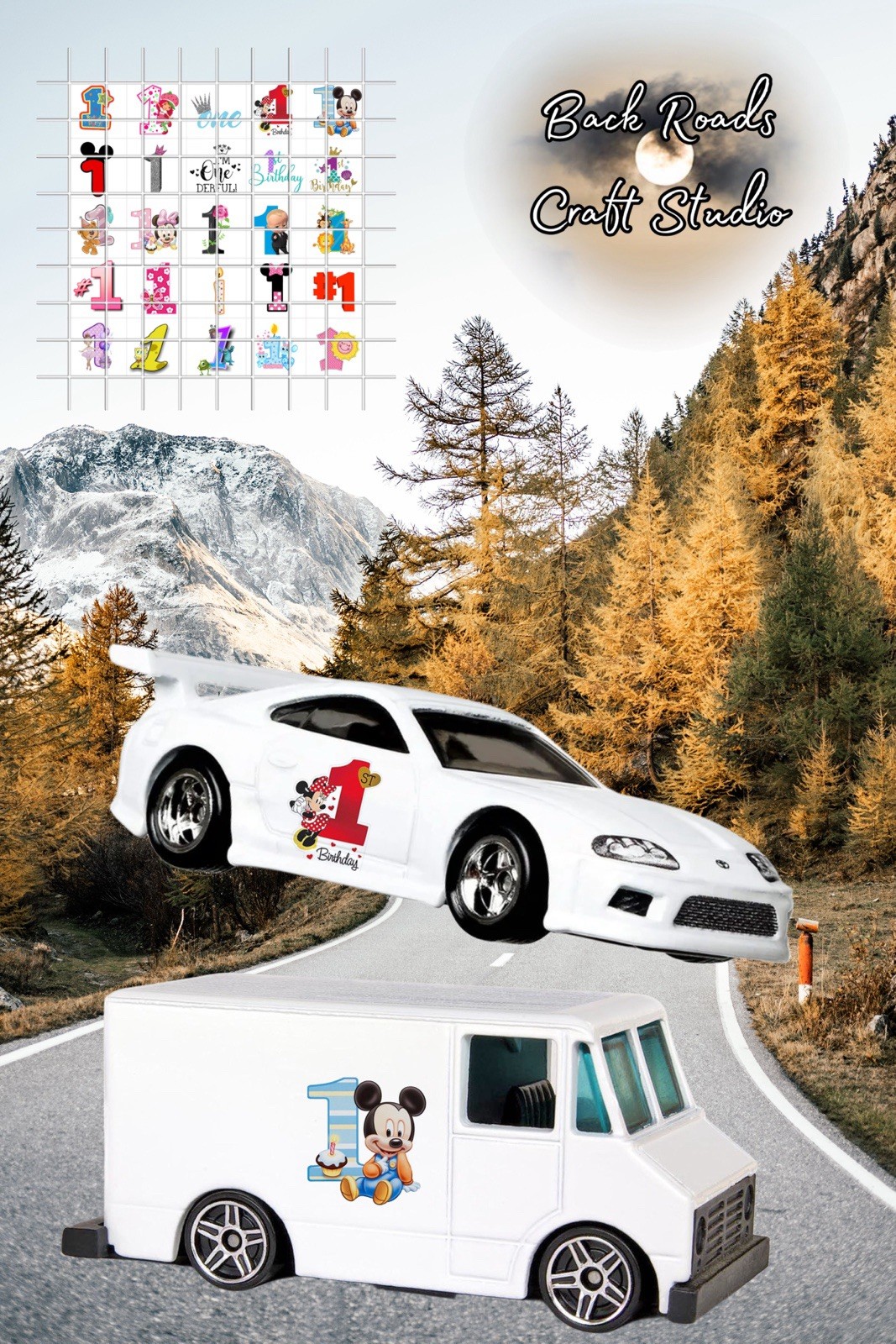 1st Birthday Waterslide Hot Wheel Decals Instructions set of 50 Bonus