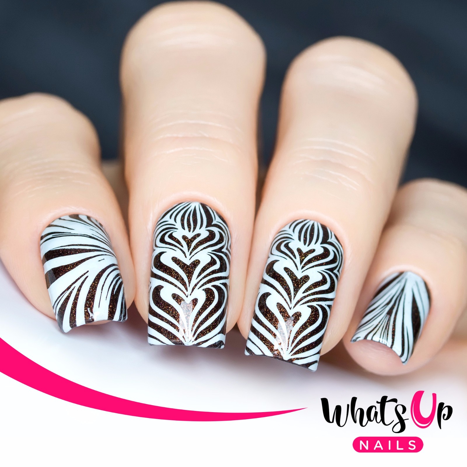 B002 Water Marble to Perfection Stamping Plate For Stamped Nail Art Design