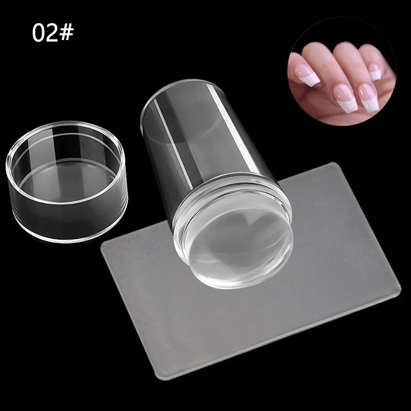Nails Art Stamping Plates Kit French Manicure Design Plate Stamp Polish Stencil