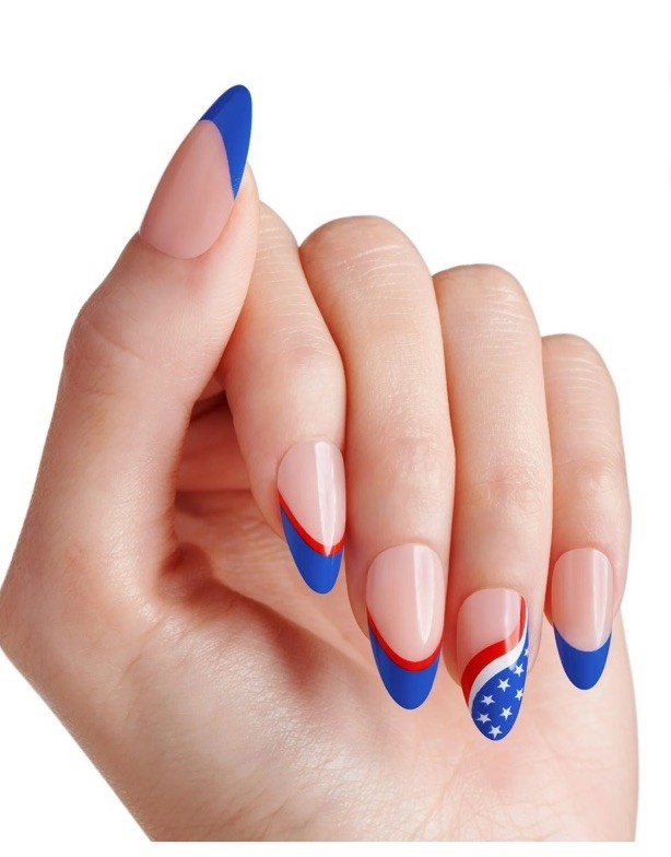 Kiss Voguish Fantasy Smooth Glue on Nails Medium 28 nails
