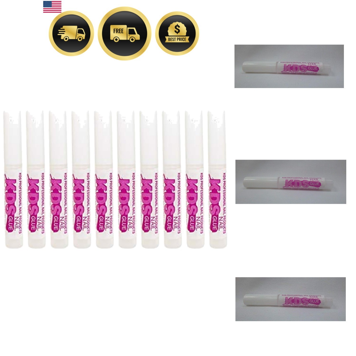 10 pcs Nail Tip Glue – Adhesive Super Bond for Acrylic Nails Tips – 0.07 oz f…