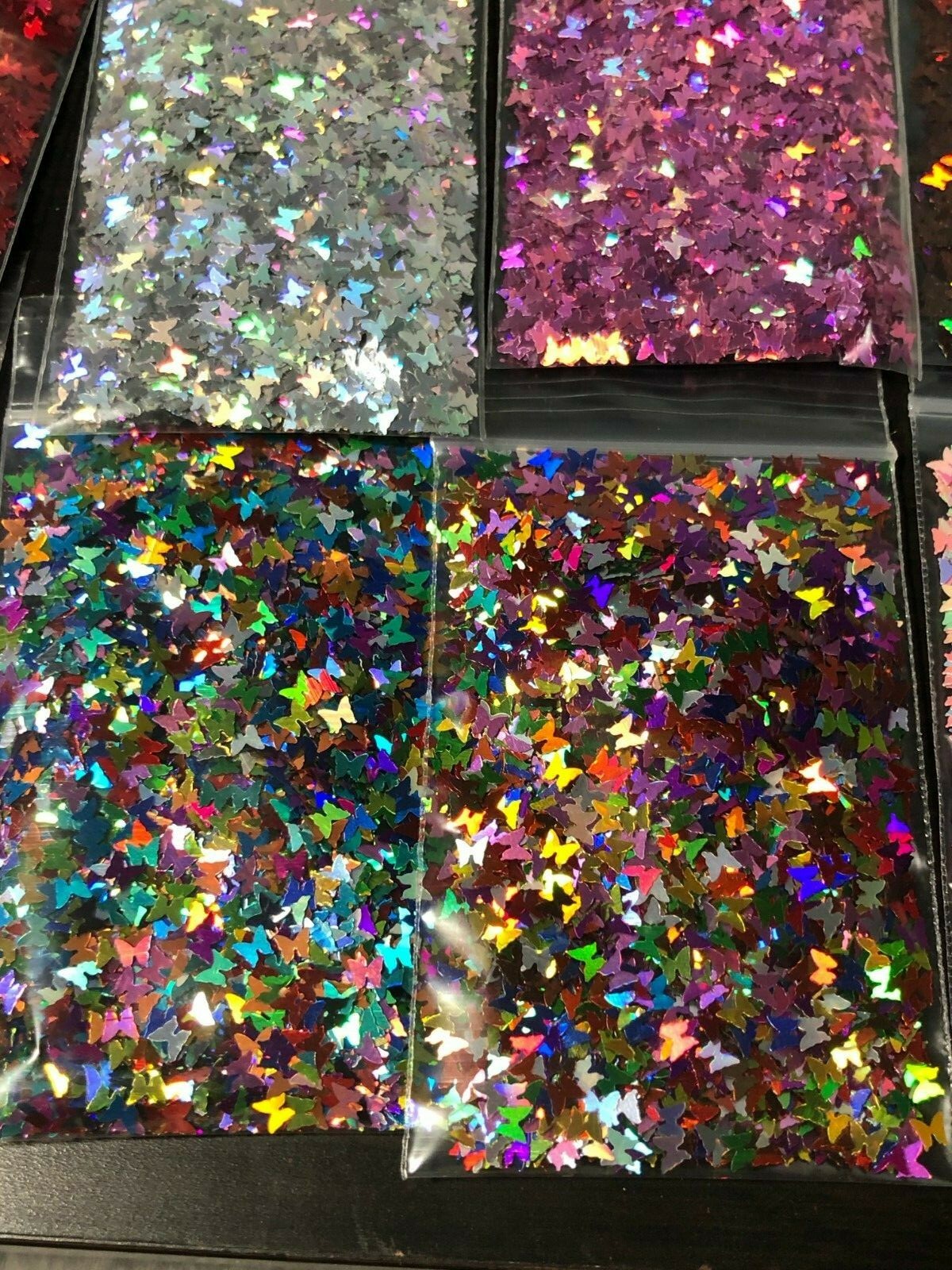 Solvent Resistant BUTTERFLY shape Glitter U Choose Color Nail Art Face Crafts