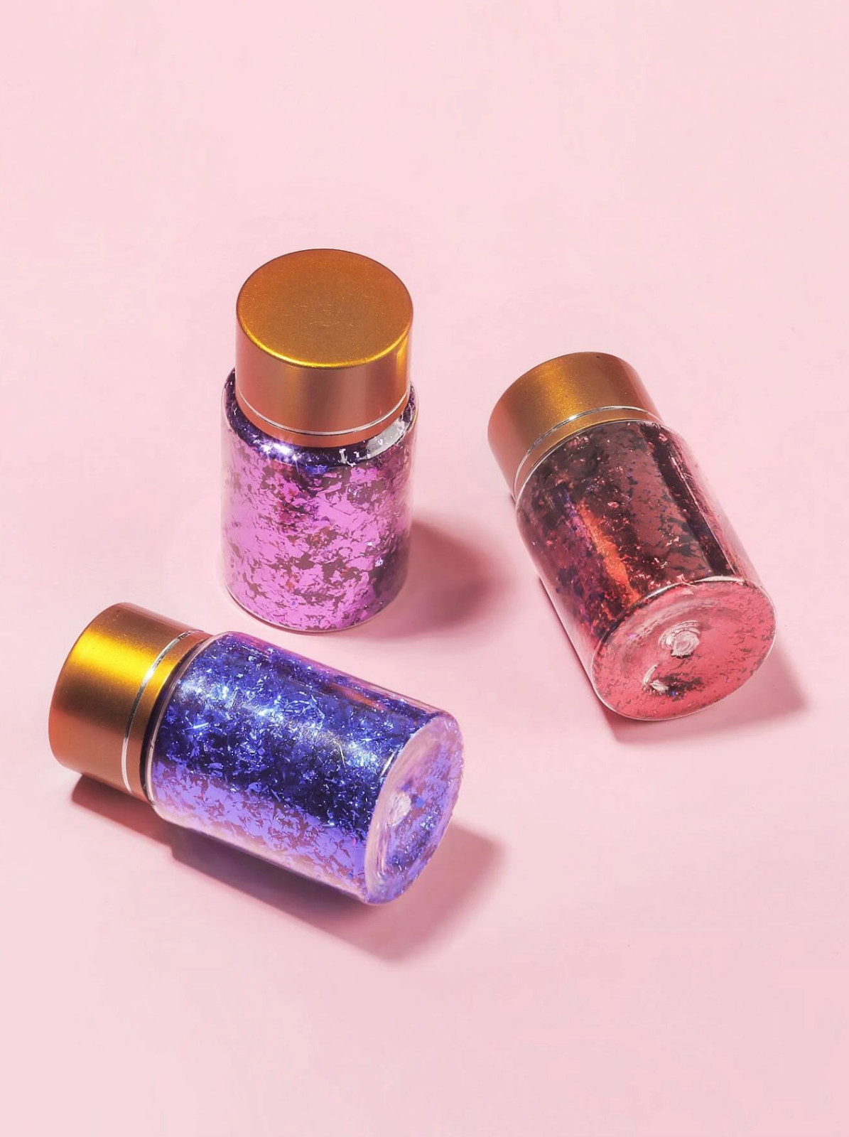 3 boxes Red, Blue and Purple Foil Nail Art Decoration