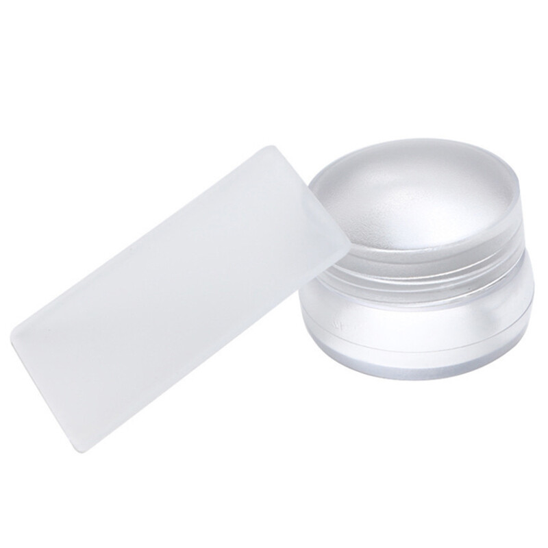 Silicone Nail Stamper French Manicure Stamping Jelly Nails Art + Scraper Stamps*