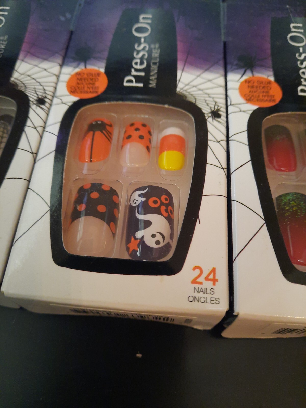 3 Broadway Nails By Kiss Halloween Press On Manicure Haunting, RIP, Broomstick