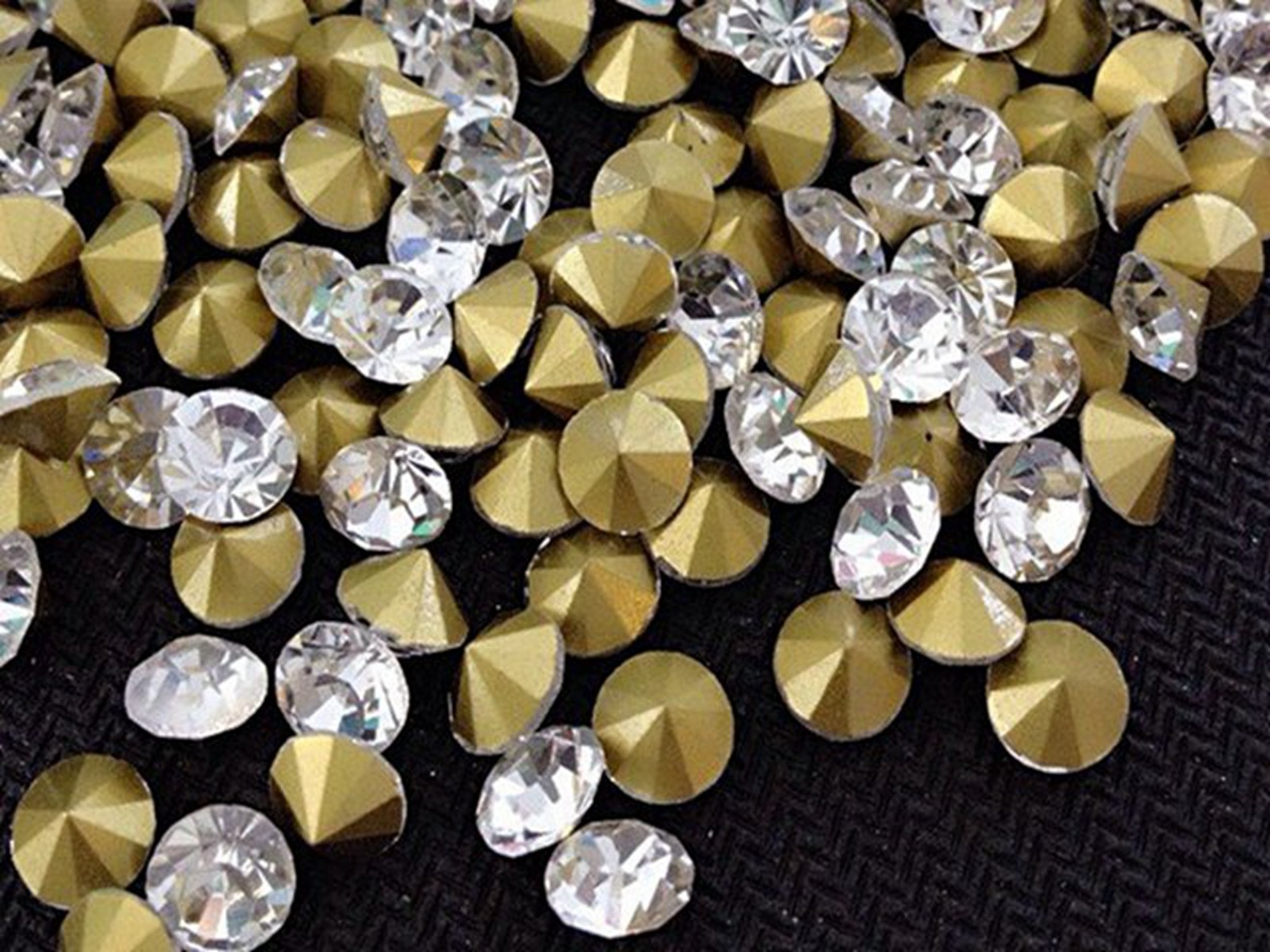 Clear SS4-SS16 Diamond Point back Rhinestones Gems Crystal Chatons Strass
