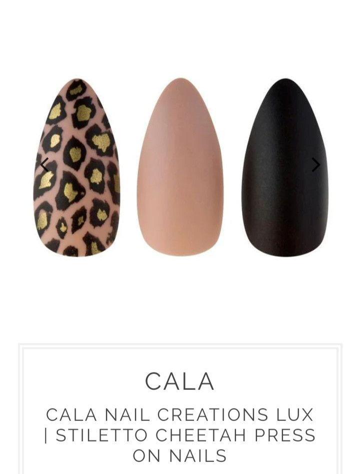 CALA *LEOPARD LUX* Stiletto Matte & Metallic Wild Print Press On Mani✨