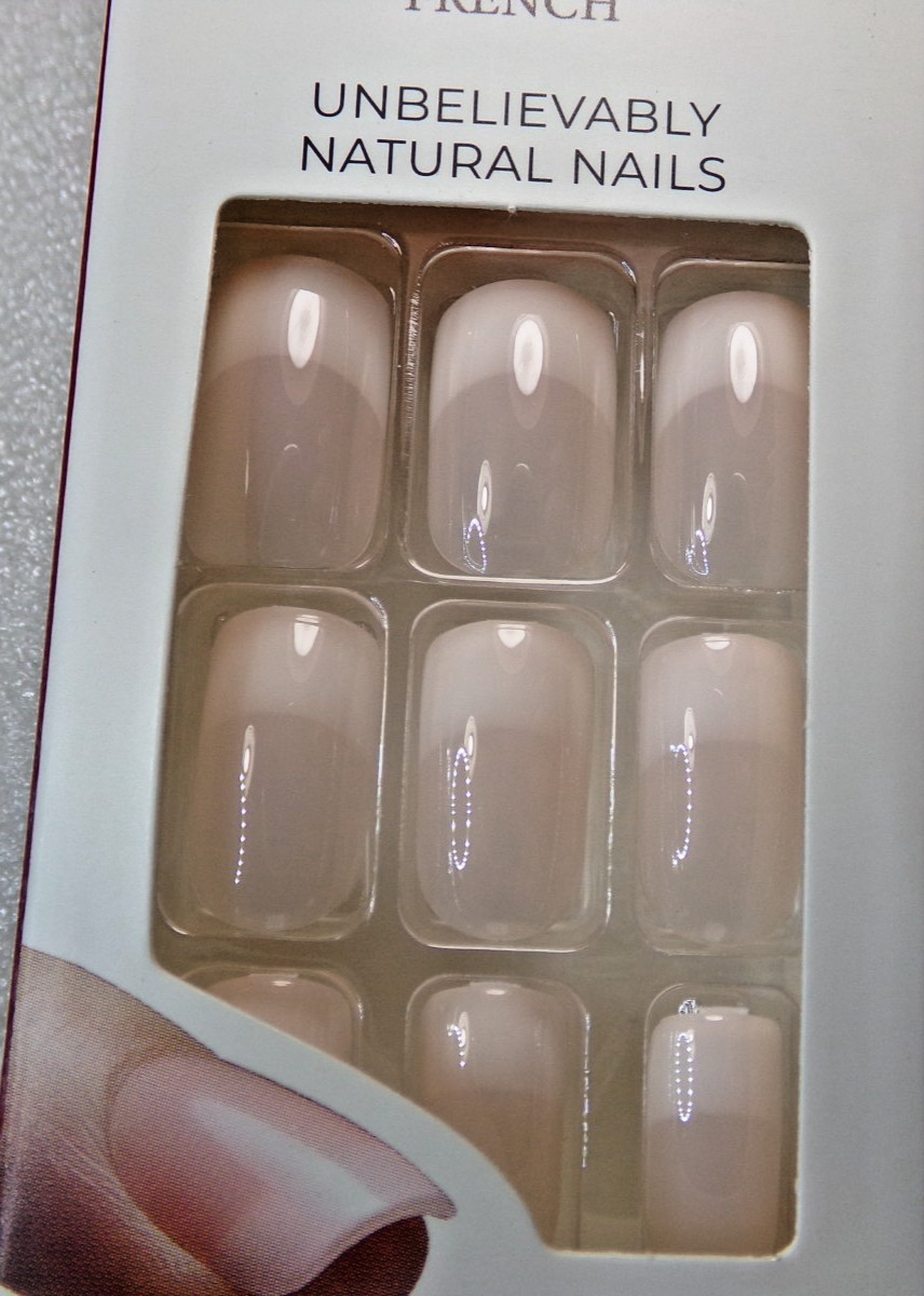 Kiss Acrylic Nude Unbelievably Natural Glue On Nail Medium