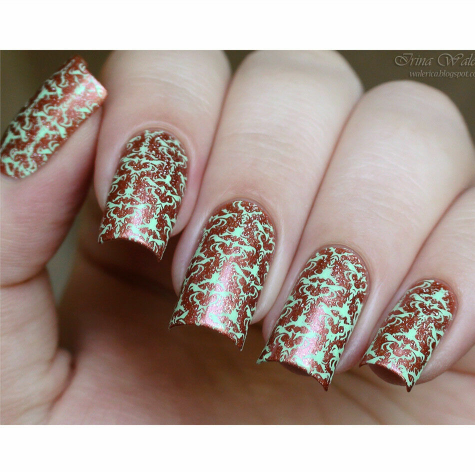 Nail Art Stamping Vintage Demask Love Theme Template Image Plate BP L016