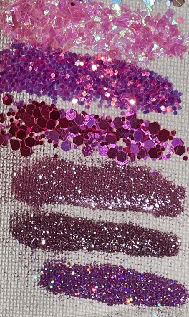 Glitter Bundle Fine Glitter Iridescent Nail Flakes 6pcs Stacks Nail Craft MUA