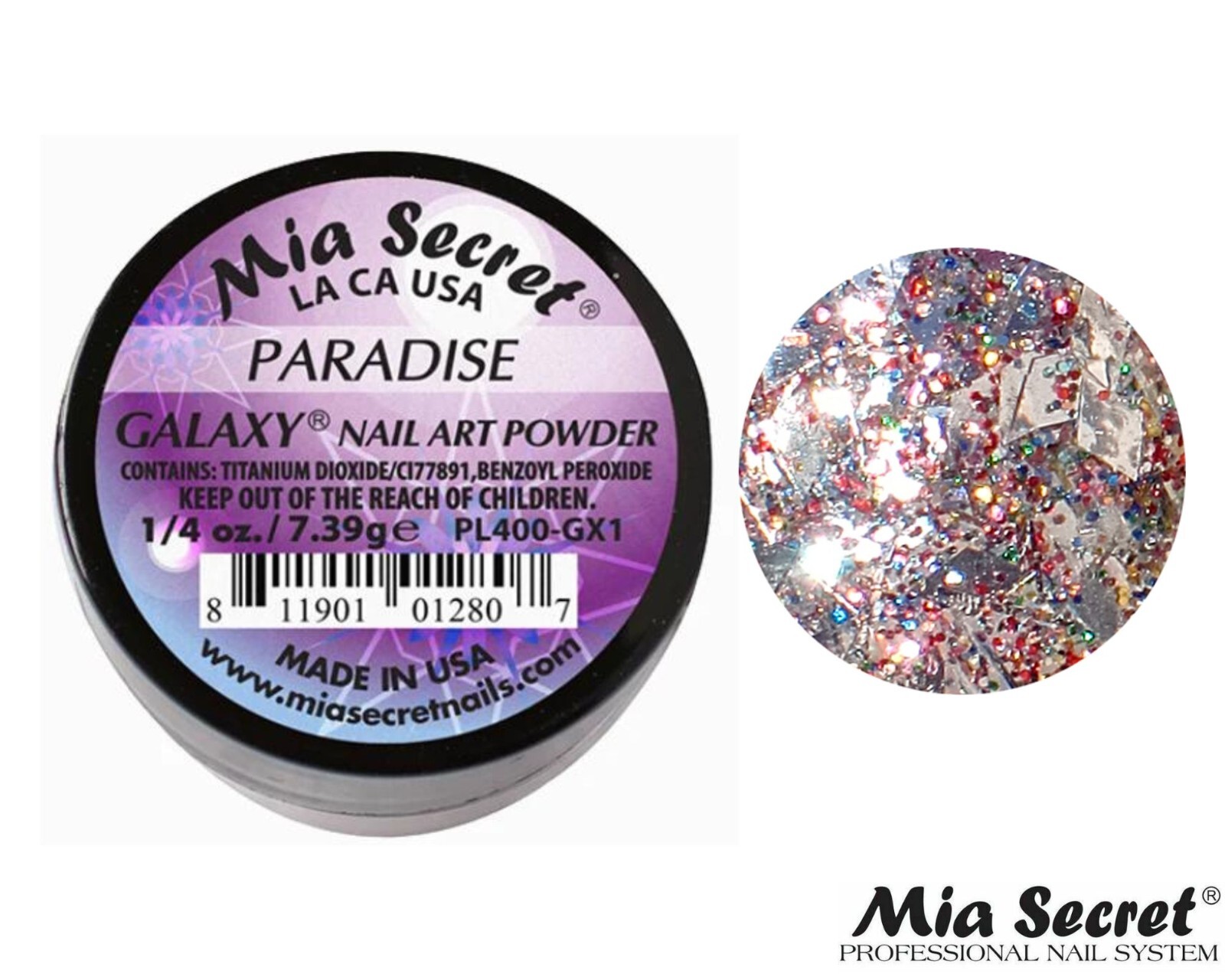 Mia Secret Nail Art Powder Galaxy Collection (PARADISE) 1/4oz