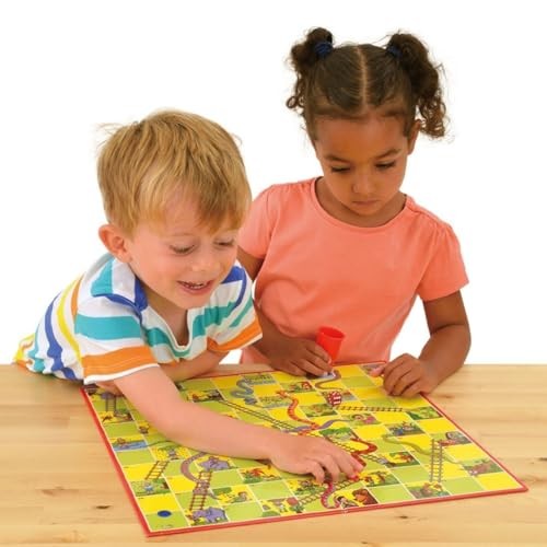 Snakes and Ladders 19 inches x 19 inches, Multi-colored