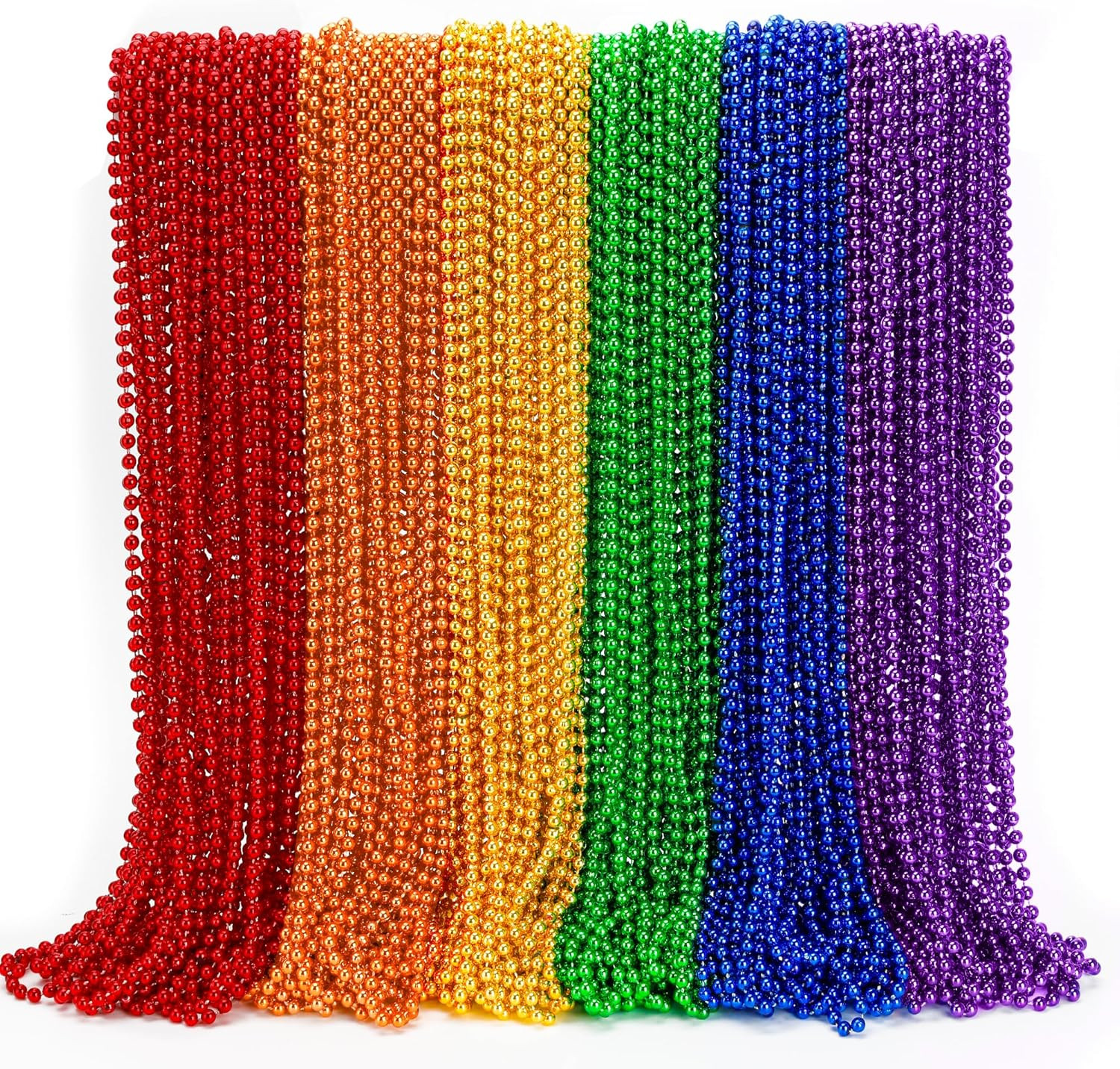 Pride Beads Stuff,LGBTQ Necklace Accessories,100PC 6 Kind of LGBTQ Metallic Bead