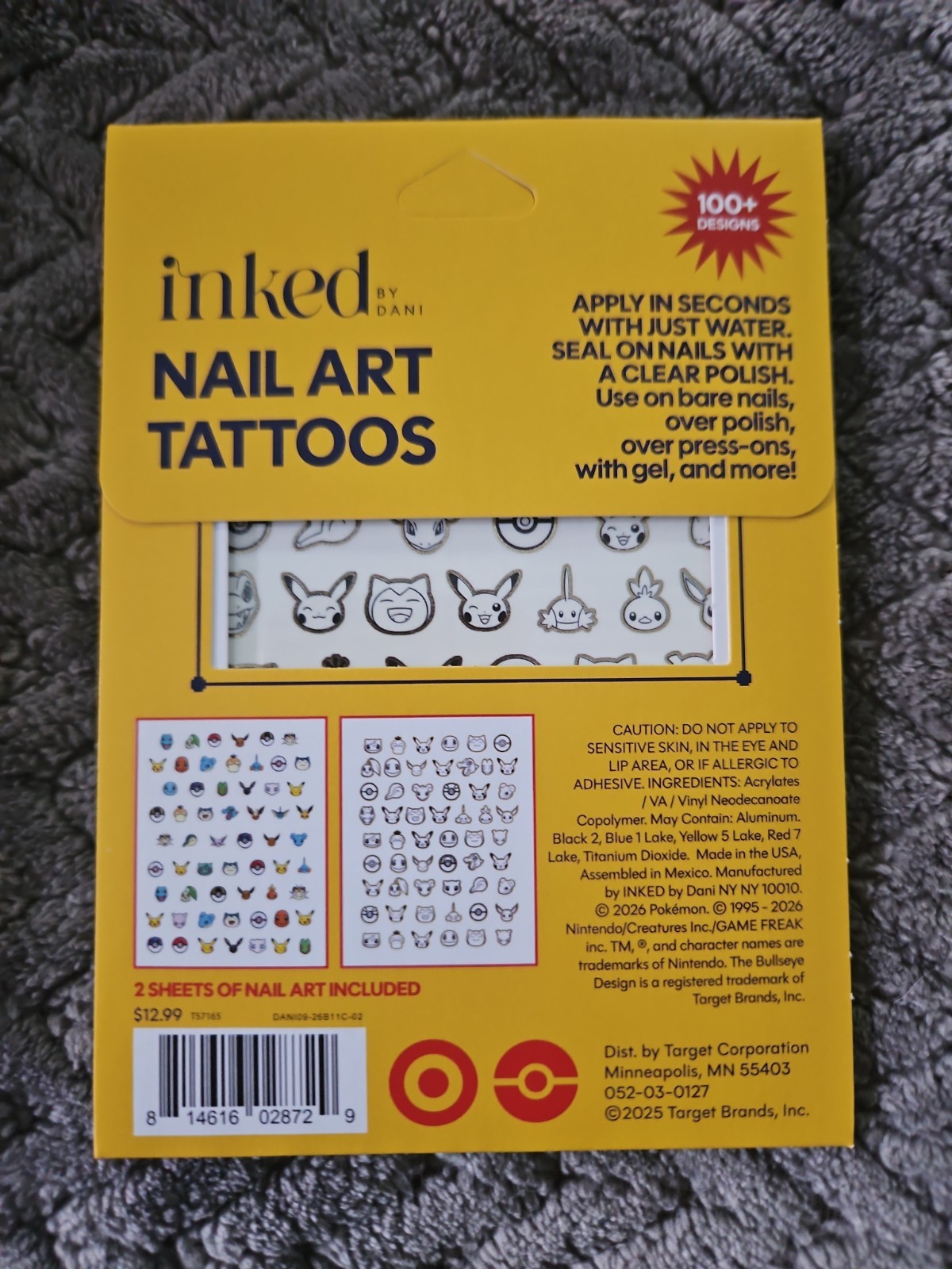 Pokémon Nail Art Tattoos Over 100 Designs Target Collab For Any Nails! NEW