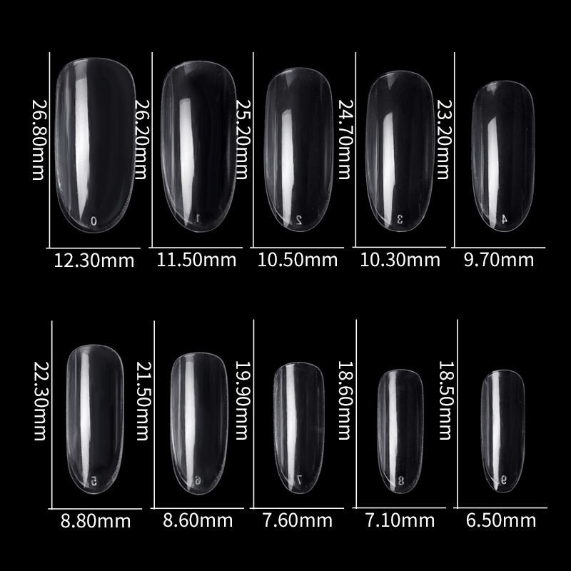 500Pcs False Nail Tips Acrylic Nails Almond Ballerina For DIY Nail Art Salon