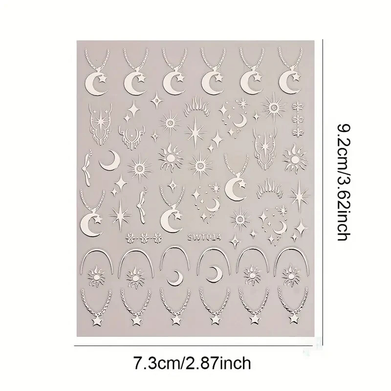 Nail Art Stickers Silver Strip Wrap Self Adhesive Decal Decor Design Transfer 3D
