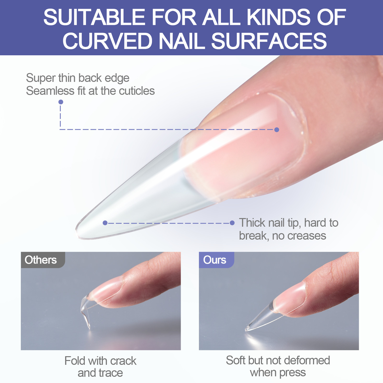 Gel X Nail Tips – Soft Gel Extensions for DIY Salon Nails | Stiletto
