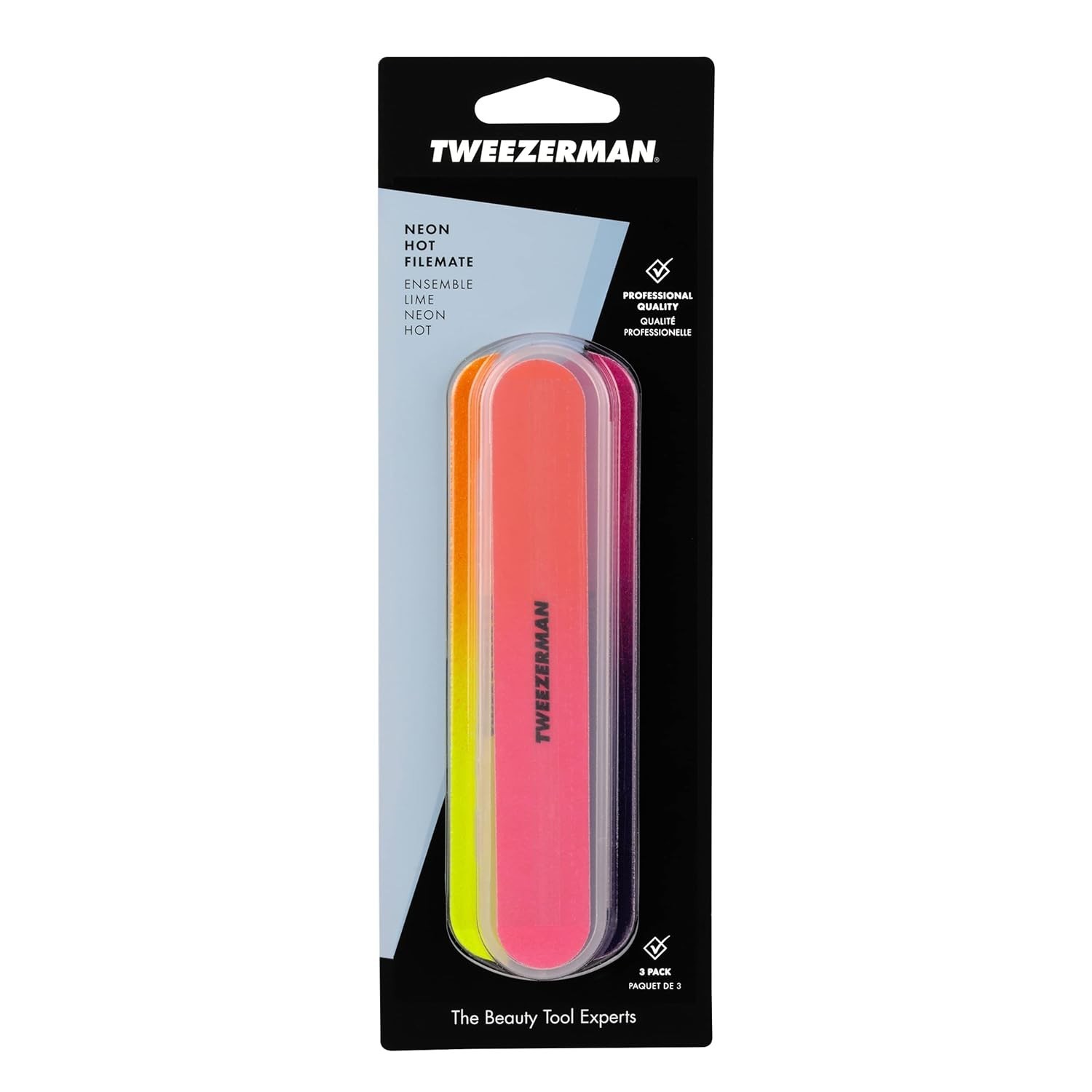 Neon Hot Nail Filemates, 3 Count