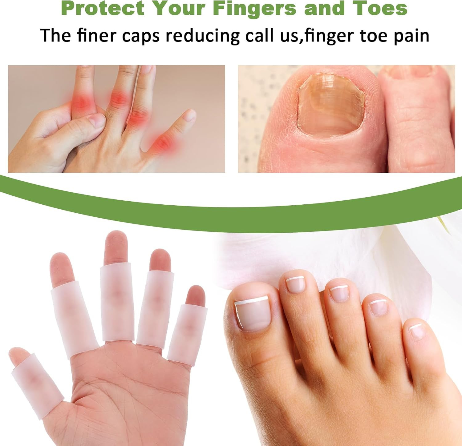 30Pcs Gel Finger Sleeve Protectors, Silicone Finger Tubes for Trigger Finger Pai