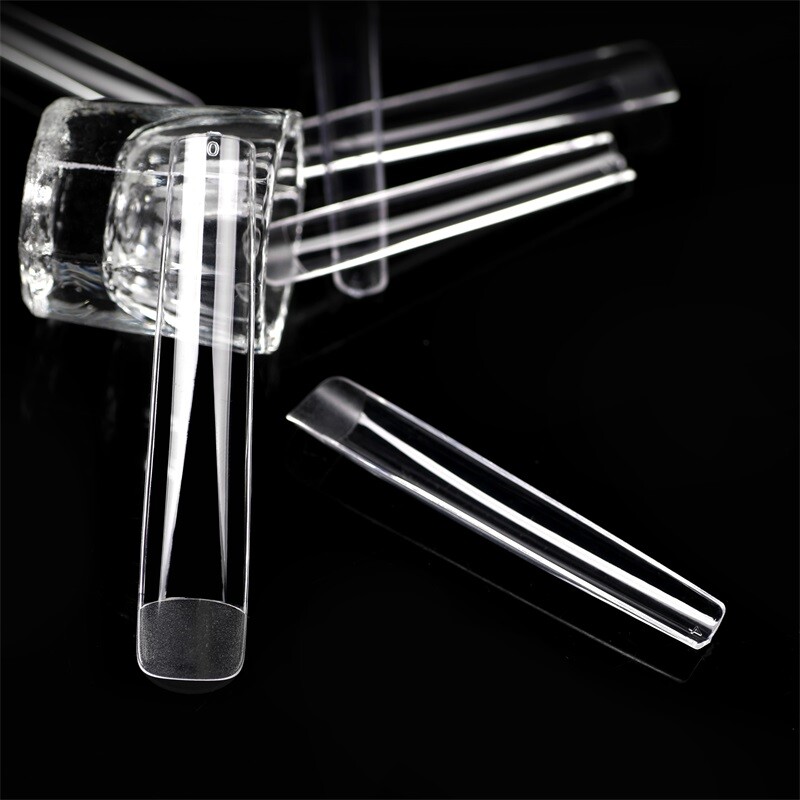 120Pcs/Box 4XL Extra Long Nail Tips Seamless Square Press On Nails