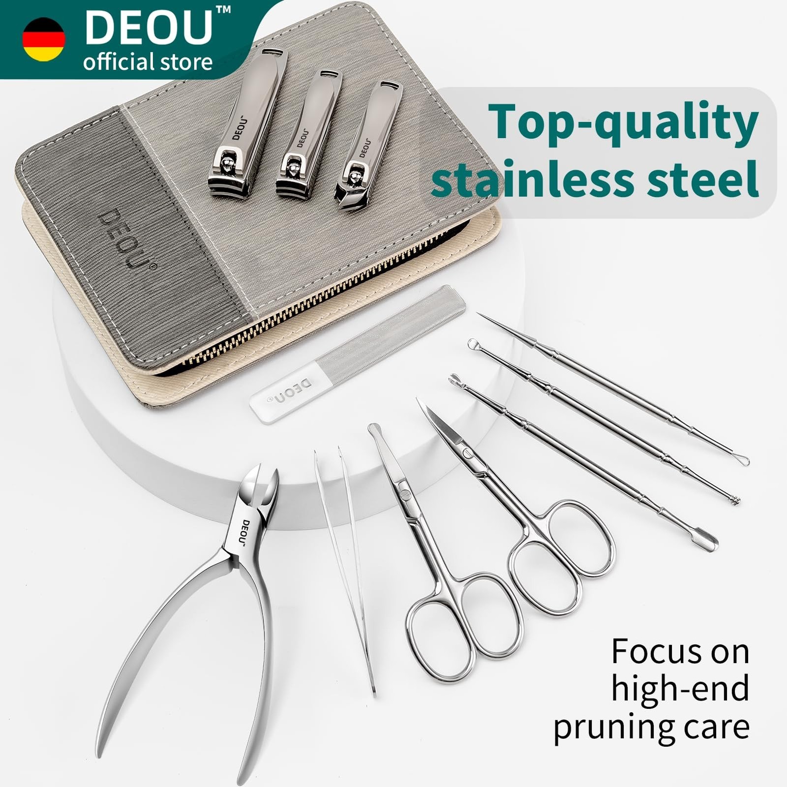 DEOU Manicure Sets Nail Clippers Stainless Steel Manicure and Pedicure kit Gi…