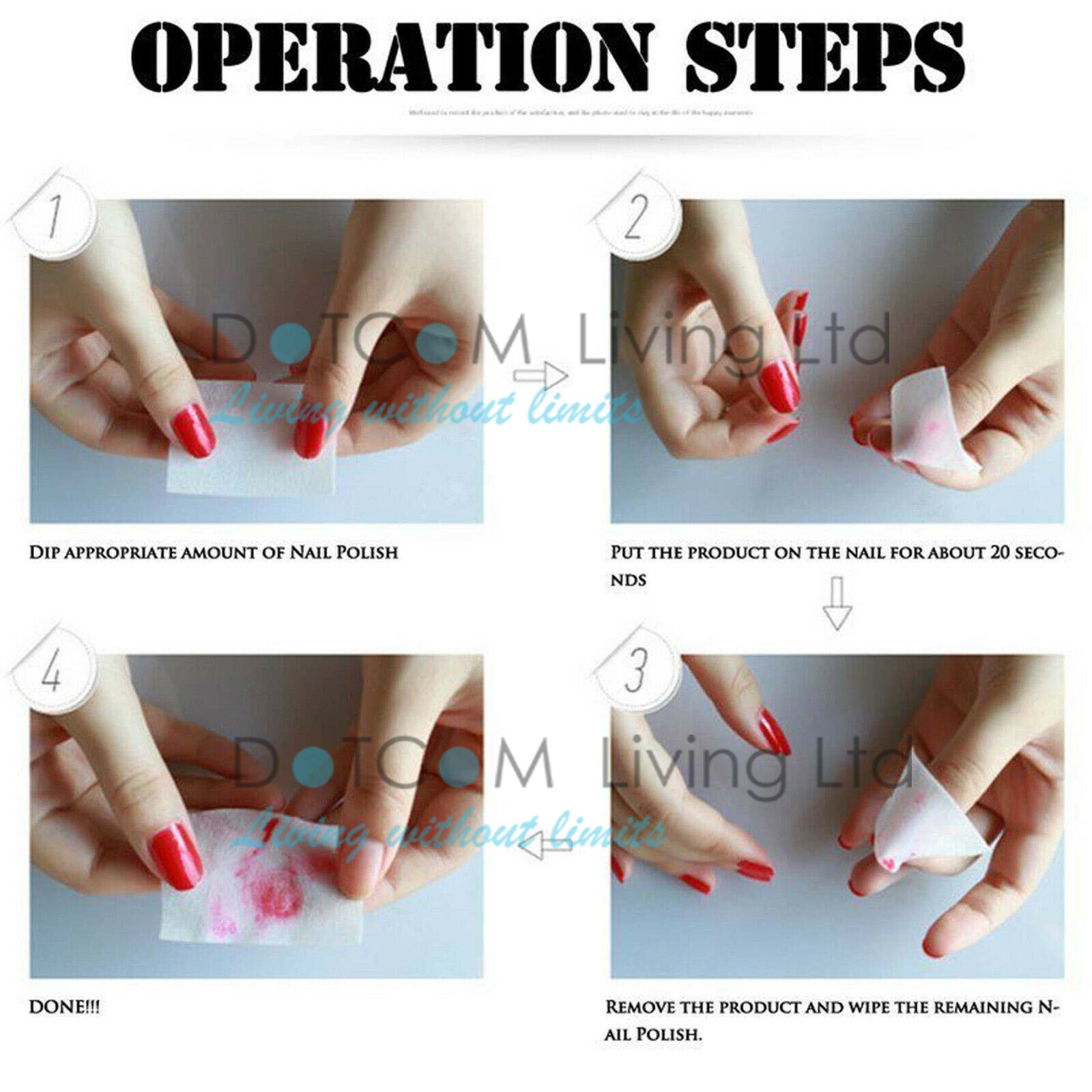 Lint Free Nail Art Wipes Paper Pad Tips Glue Polish Remover Clean mobile 900Pcs