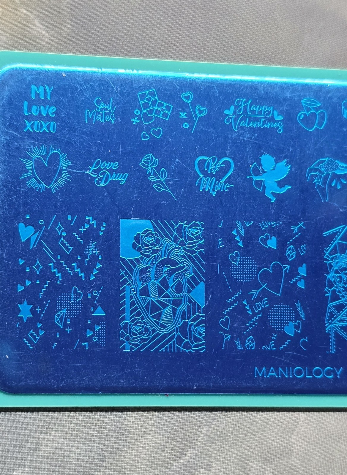 Maniology M181 Happy Valentines Day Paper Hearts Love Letter Nail Stamp Plate
