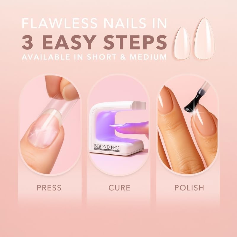 Gelly Tips Starter Kit Long Coffin 500pc Glossy No Lamp Builder Gel