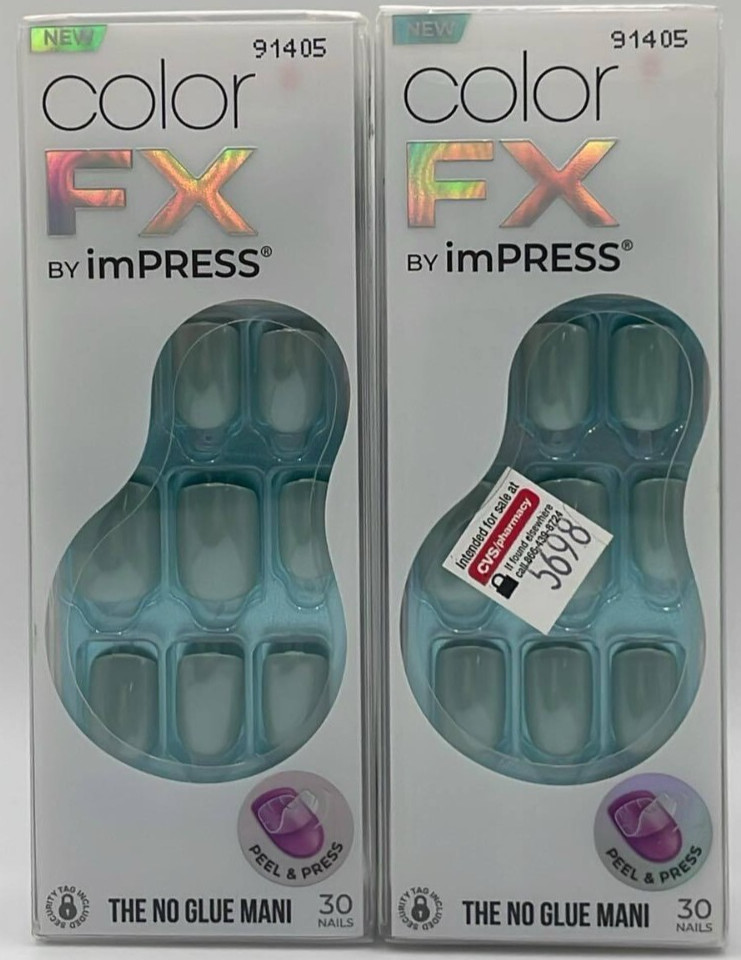 2PK Kiss Color FX By Impress Nails ~ 30 Nails EA ~ After Hours ~ ( 91405 ) ~ NEW