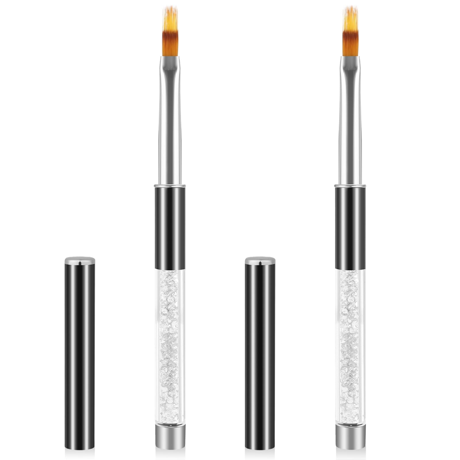 2pc Nail Art Ombre Gradient Brush Set, Nail Gradient Painting Brush Includes …