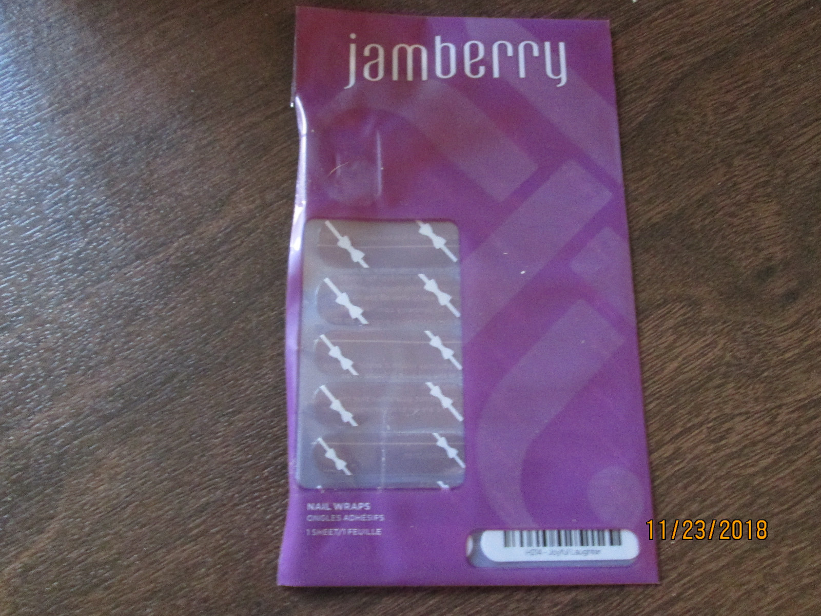 Jamberry Joyful Laughter H214 Heat Activated Nail Wrap Full Sheet