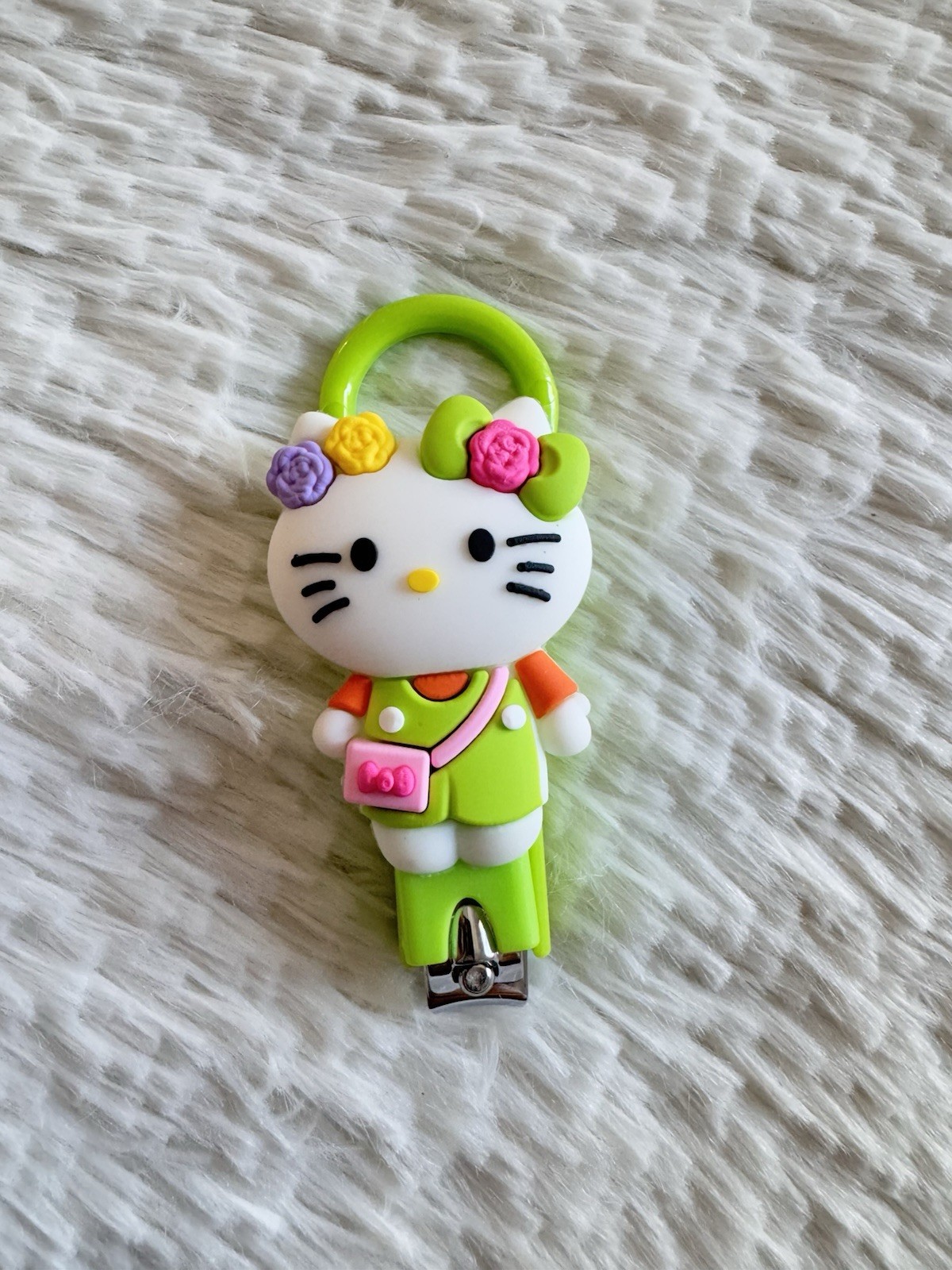 Hello Kitty Green Floral Nail Clippers Soft Silicone Grip