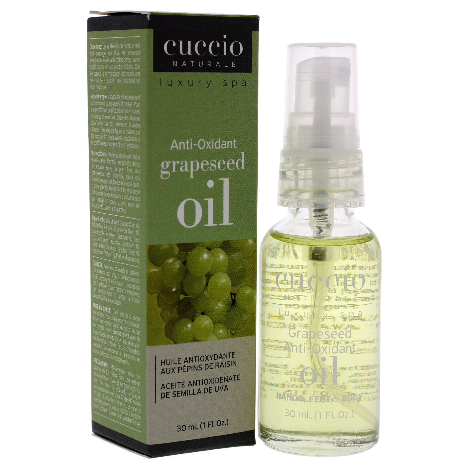 Grapeseed Anti-Oxidant Oil by Cuccio for Women – 1 oz Oil