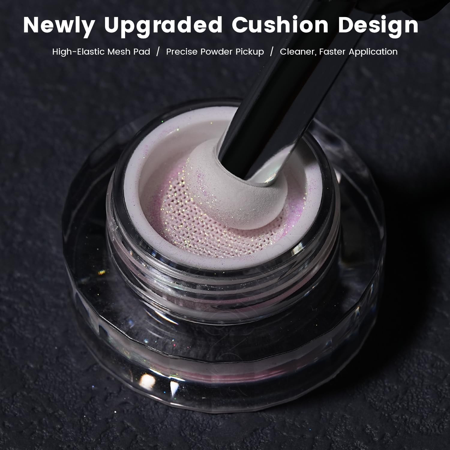 Yokefellow Gleamtap Cushion Aurora Chrome Nail Powder -Mermaid Aurora Effect,Nai