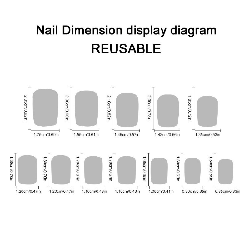 46Pcs-Halloween Short Square Bloody Eye Horror Fake Press on Nails Set