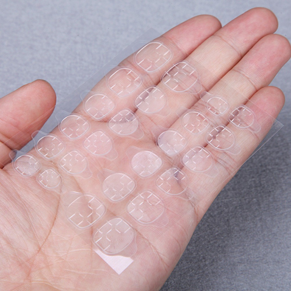 10 Sheets Transparent Sticker Paper Nail Adhesives Tabs Stickers Glue