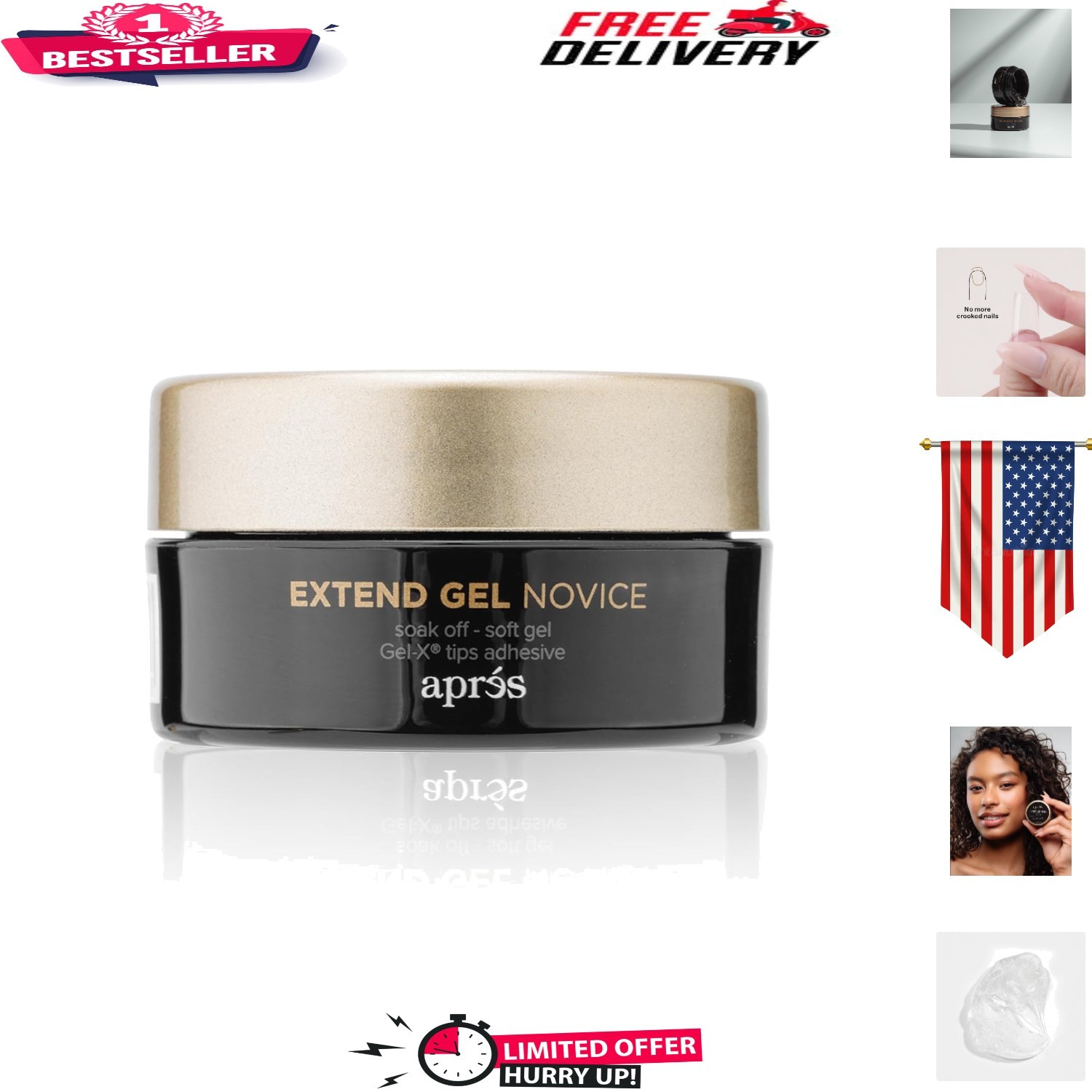 15ml Apres Extend Gel Novice – Soak-Off Nail Adhesive for Beginner-Friendly Use